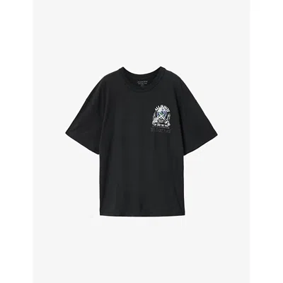 Allsaints Hula Cross Guitars Backstage Logo Graphic T-shirt In Black