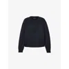 Allsaints Mens Coby Relaxed-fit Wool-blend Jumper Ink Blue