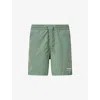 Allsaints Mens Island Green Underground Logo-print Recycled-polyamide Swim Shorts Xl In Island Green
