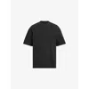 Allsaints Mens Haven Short-sleeve Organic-cotton Jersey T-shirt Jet Black