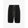 Allsaints Mens  Helix Straight-fit Cotton-jersey Shorts In Jet Black