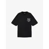 Allsaints Logo Graphic Oversized Tee In Black