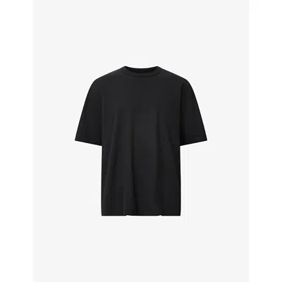Allsaints Mens Jet Black Sonny Relaxed-fit Short-sleeve Cotton T-shirt Xxl