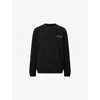 Allsaints Organic Cotton Underground Sweatshirt In Jet Black/blue