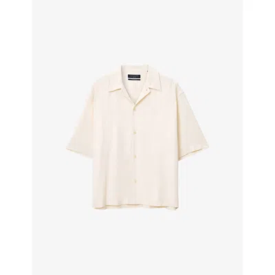 Allsaints Mens Jetstream Whit Rialto Oversized Woven Shirt In Neutral