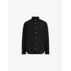 Allsaints Karmi Tonal Stripe Relaxed Fit Shirt In Black