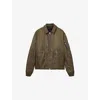 Allsaints Mens Khaki Brown Fallon Oversized Shell Bomber Jacket In Brown