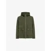 Allsaints Mens Khaki Green Morton Hooded Cotton Blend Jacket In Green
