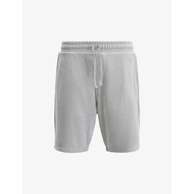 Allsaints Mens Felix Logo-embroidered Relaxed-fit Recycled-polyester Shorts Machine Grey Xs