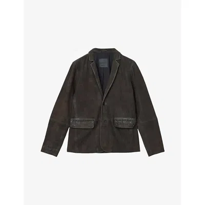 ALLSAINTS MENS ALLSAINTS MONET NOTCH-LAPEL SUEDE BLAZER