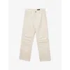 Allsaints Mens Cream Taupe Mullen Wide-leg Cotton-corduroy Jeans In Brown