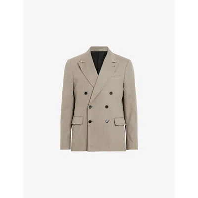 ALLSAINTS MENS ALLSAINTS NEWTON DOUBLE-BREASTED COTTON BLAZER