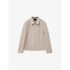 Allsaints Mens Nutmeg Brown Celeste Cropped Wool Jacket