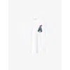 Allsaints Mens Optic White Defiance Graphic-print Cotton-jersey T-shirt In White