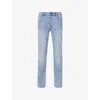 Allsaints Mens Iggy Straight-leg Slim-fit Denim Jeans Pale Indigo Bl