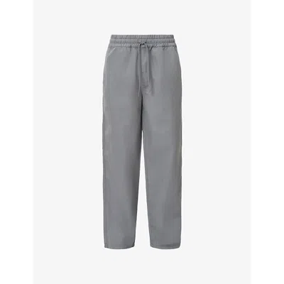 Allsaints Mens Hanbury Straight-leg Regular-fit Cotton-blend Trousers Pillar Grey Xxl