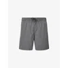 Allsaints Mens Pillar Grey Haven Logo-embroidered Slim-fit Woven Swim Shorts Xxl