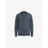 Allsaints Mens Pitched Blue Mode Zipped Merino-wool Hoody Xxl