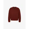 Allsaints Mens Rust Red Myles Oversized-fit Mohair-blend Jumper In Brown