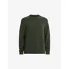 Allsaints Statten Regular Fit Crewneck Sweater In Grange Green