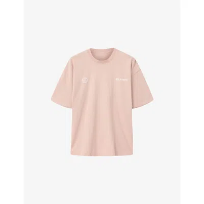 Allsaints Mens Sunbaked Pink Emblem Crew Short-sleeve Cotton-jersey T-shirt Xl