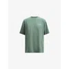 Allsaints Mens Smokey Green Underground Logo-print Relaxed-fit Organic-cotton T-shirt