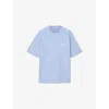 Allsaints Mens Villa Blue Underground Logo-print Relaxed-fit Cotton T-shirt Xs