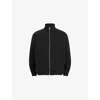 Allsaints Carson Regular Fit Track Jacket In Washed Black