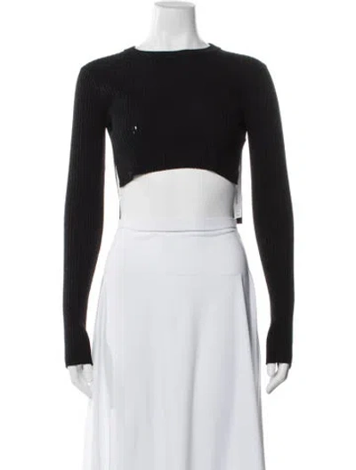 Pre-owned Allsaints Merino Wool Bateau Neckline Sweater In Black