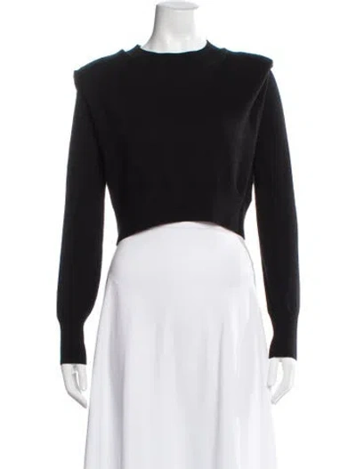 Pre-owned Allsaints Merino Wool Bateau Neckline Sweater In Black