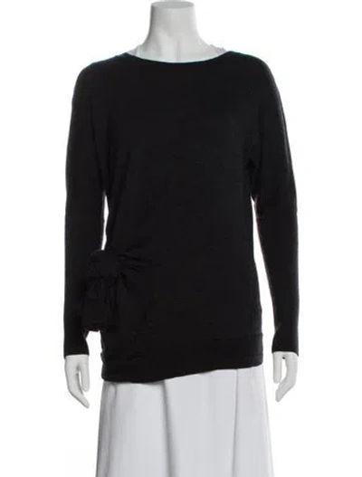 Pre-owned Allsaints Merino Wool Bateau Neckline Sweater In Gray
