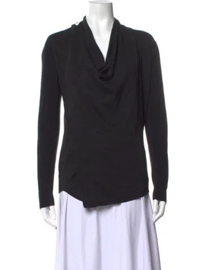 Pre-owned Allsaints Merino Wool Cowl Neck Sweater In Black