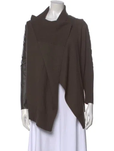 Pre-owned Allsaints Merino Wool Cowl Neck Sweater In Brown