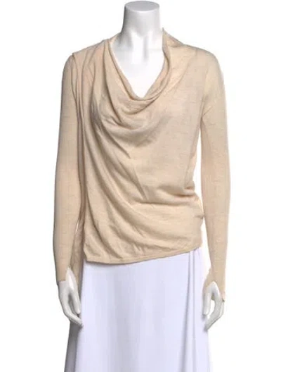 Pre-owned Allsaints Merino Wool Cowl Neck Sweater In Neutral