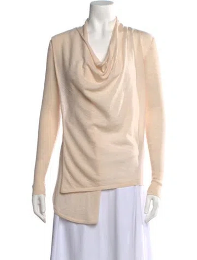 Pre-owned Allsaints Merino Wool Cowl Neck Sweater In Neutrals