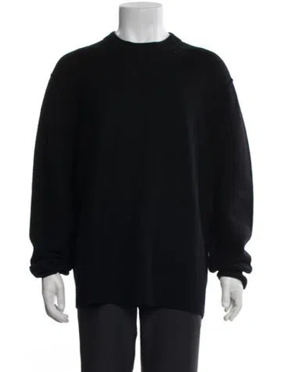 Pre-owned Allsaints Merino Wool Crew Neck Pullover In Black