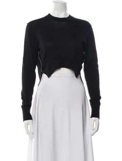 Pre-owned Allsaints Merino Wool Crew Neck Sweater In Black