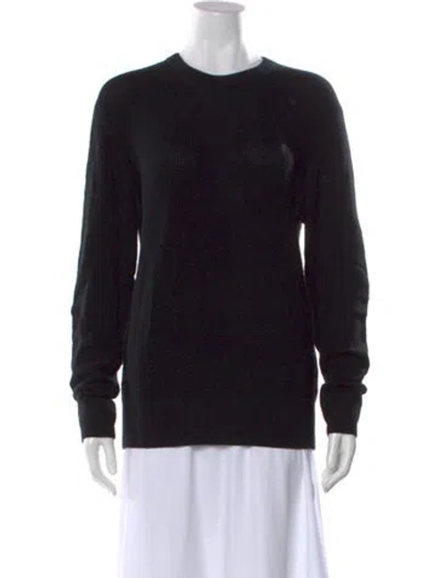 Pre-owned Allsaints Merino Wool Crew Neck Sweater In Black