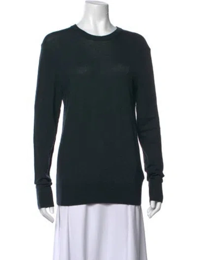 Pre-owned Allsaints Merino Wool Crew Neck Sweater In Green
