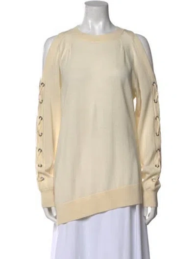 Pre-owned Allsaints Merino Wool Crew Neck Sweater In Neutral