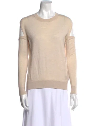Pre-owned Allsaints Merino Wool Crew Neck Sweater In Neutral