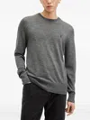 Allsaints Kilburn Wool-blend Mock Neck Sweater In Gray