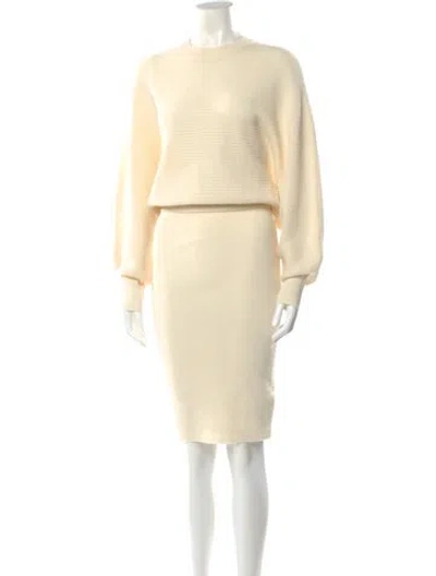 Pre-owned Allsaints Merino Wool Knee-length Dress In Neutral
