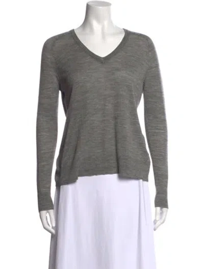 Pre-owned Allsaints Merino Wool Midi Length Dress In Gray