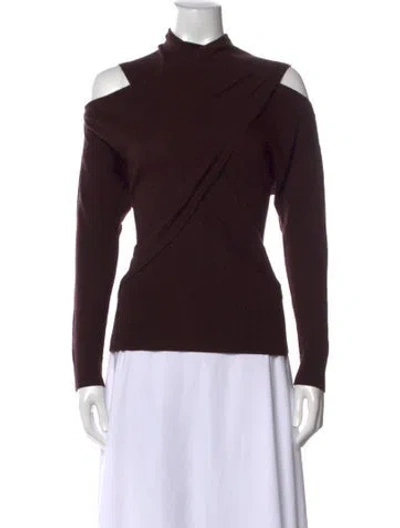 Pre-owned Allsaints Merino Wool Mock Neck Sweater In Black