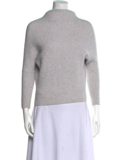 Pre-owned Allsaints Merino Wool Mock Neck Sweater In Gray