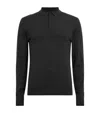 Allsaints Merino Wool Mode Polo Shirt In Marley Green