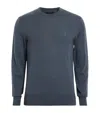 Allsaints Mode Regular Fit Merino Wool Sweater In Blue