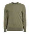 Allsaints Mode Merino Wool Crewneck Sweater In Green