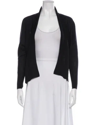 Pre-owned Allsaints Merino Wool Open Front Sweater In Gray